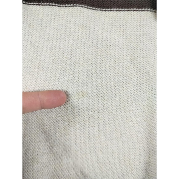 Jeff Staple Pigeon Sweater Mens 2XL Beige Hooded Striped Knit Casual Streetwear - Picture 9 of 14